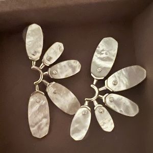 Kendra Scott mother of pearl statement earrings